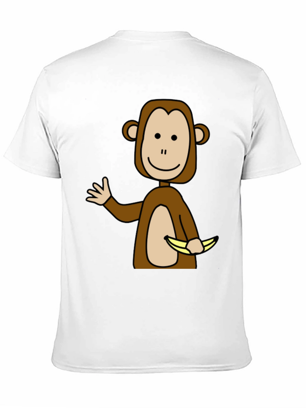 Monkey with Bananas Graphic T-Shirt - Black Casual Tee