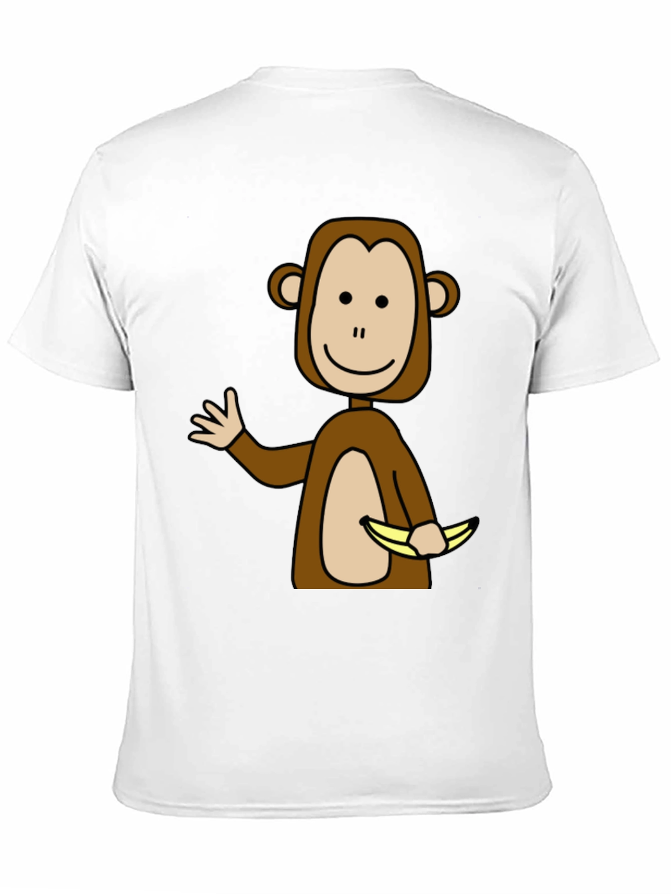 Monkey with Bananas Graphic T-Shirt - Black Casual Tee