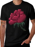 Pixel Rose T-Shirt - Gamer Style