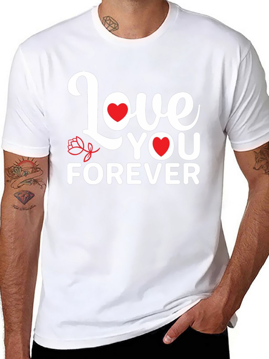 Love You Forever Graphic Tee - Black