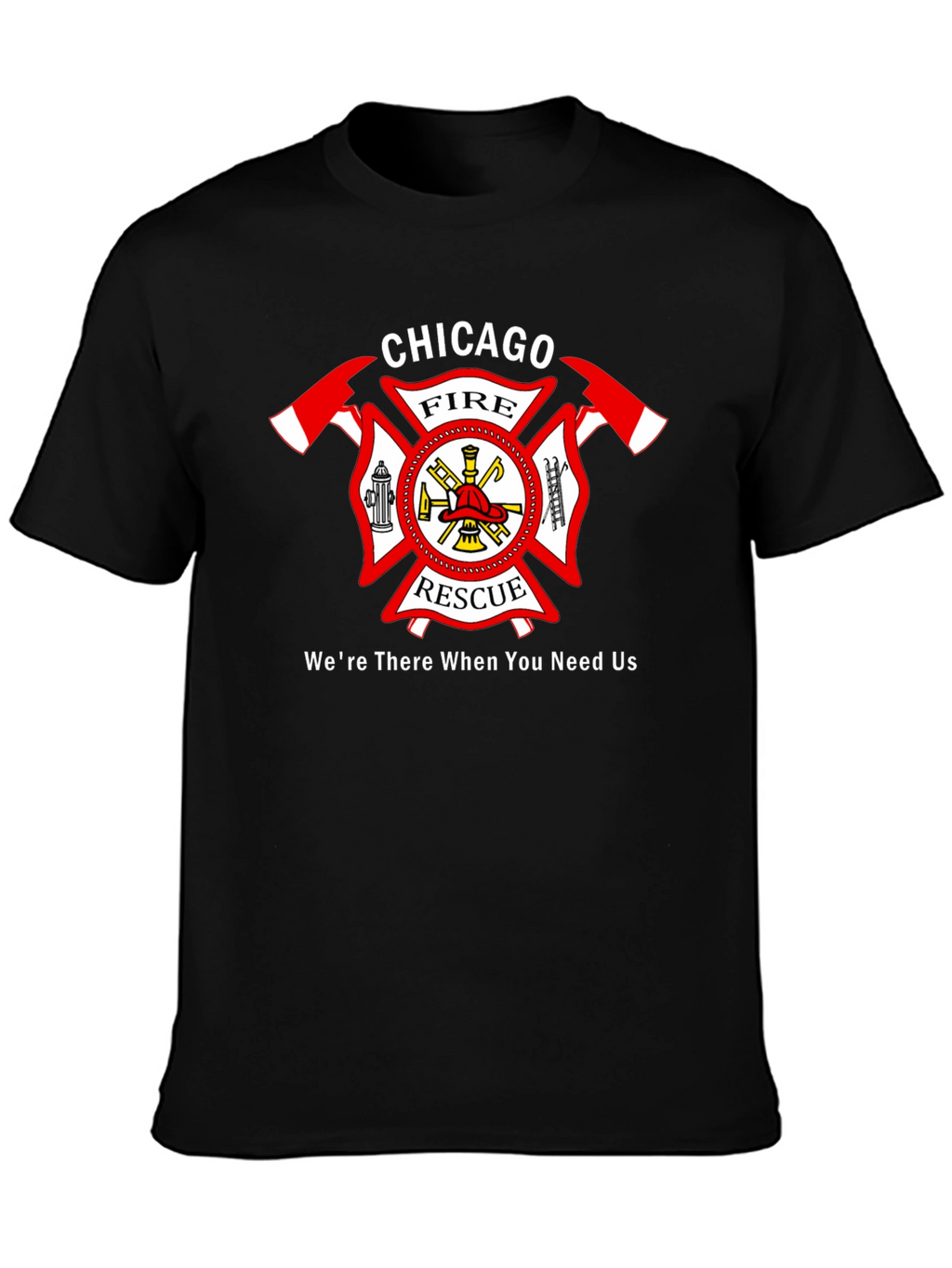 Chicago Fire Rescue Black T-Shirt