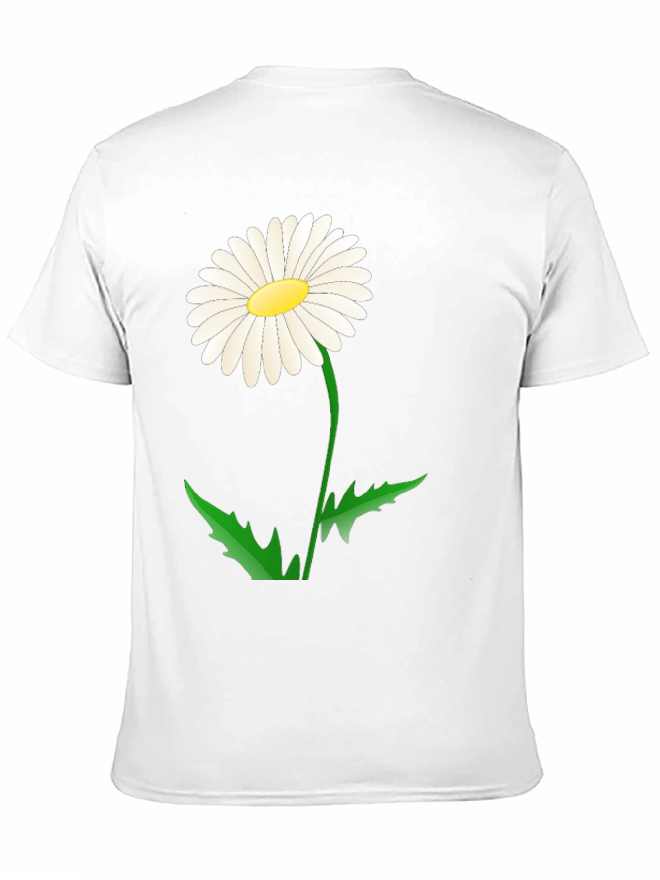 Daisy Flower Graphic Tee - Black Cotton Blend