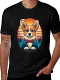 Classy Corgi T-Shirt: Gentleman Dog Design