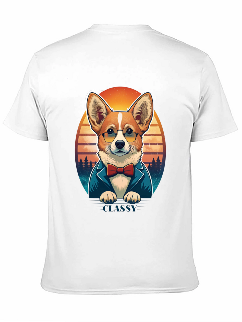 Classy Corgi T-Shirt: Gentleman Dog Design