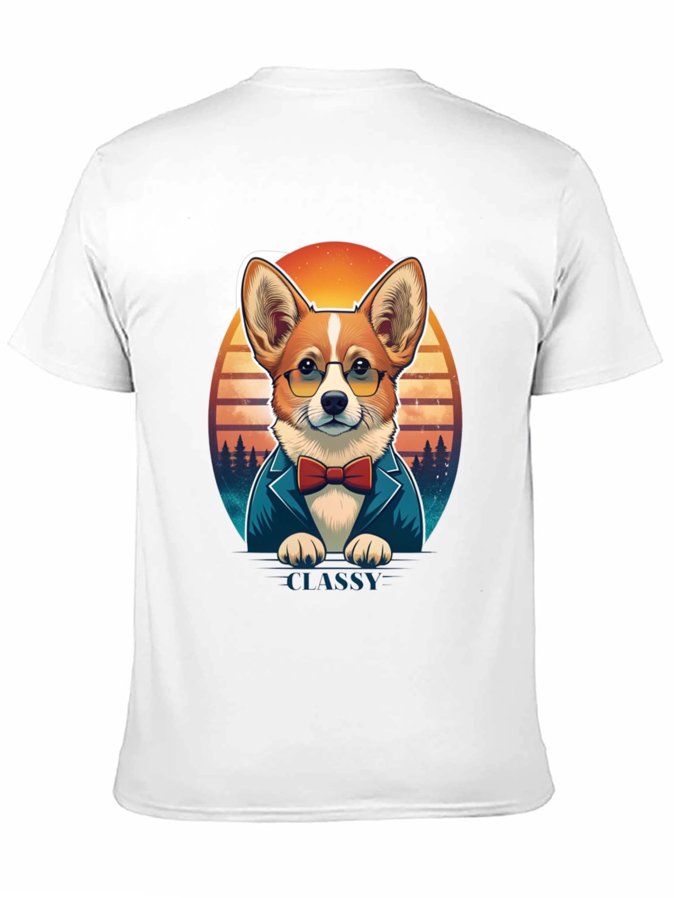 Classy Corgi T-Shirt: Gentleman Dog Design