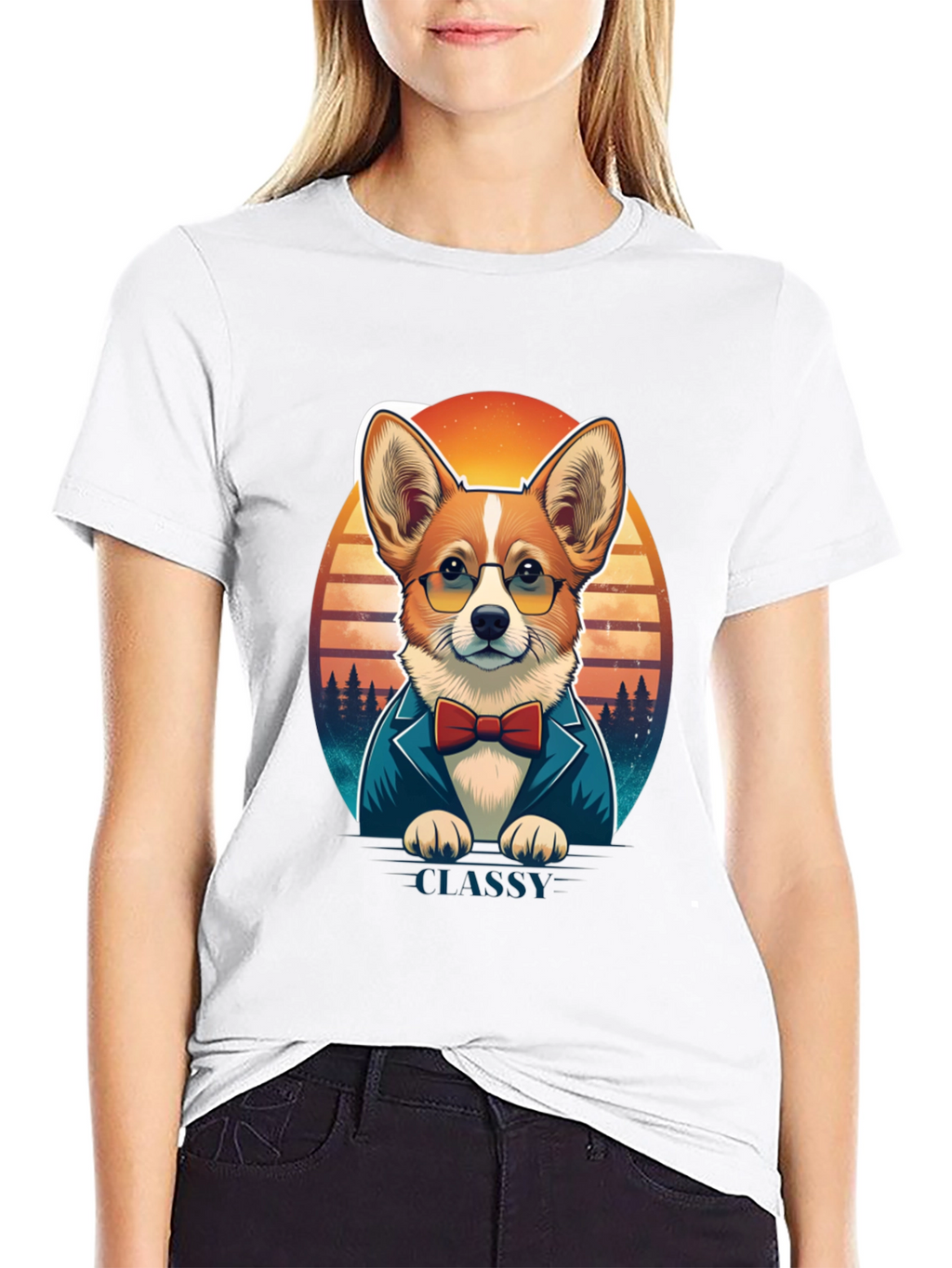 Classy Corgi T-Shirt: Gentleman Dog Design