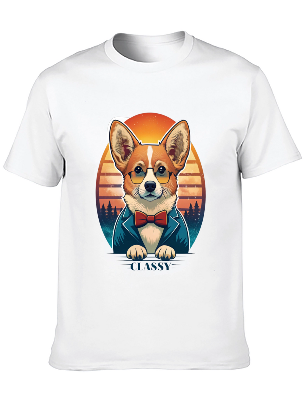 Classy Corgi T-Shirt: Gentleman Dog Design