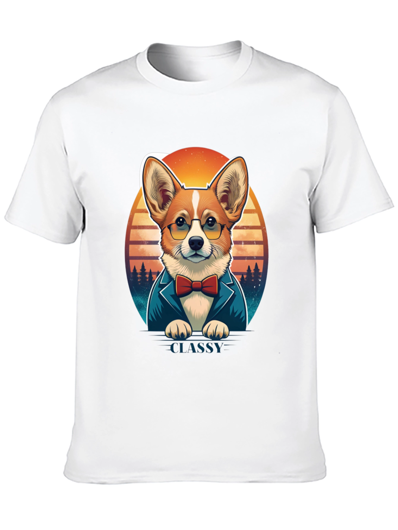 Classy Corgi T-Shirt: Gentleman Dog Design