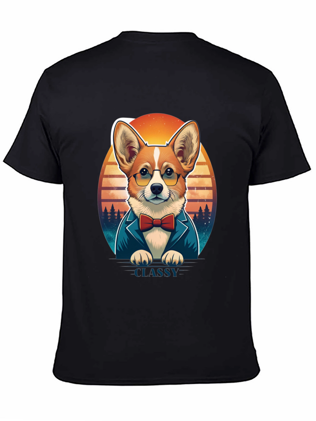 Classy Corgi T-Shirt: Gentleman Dog Design