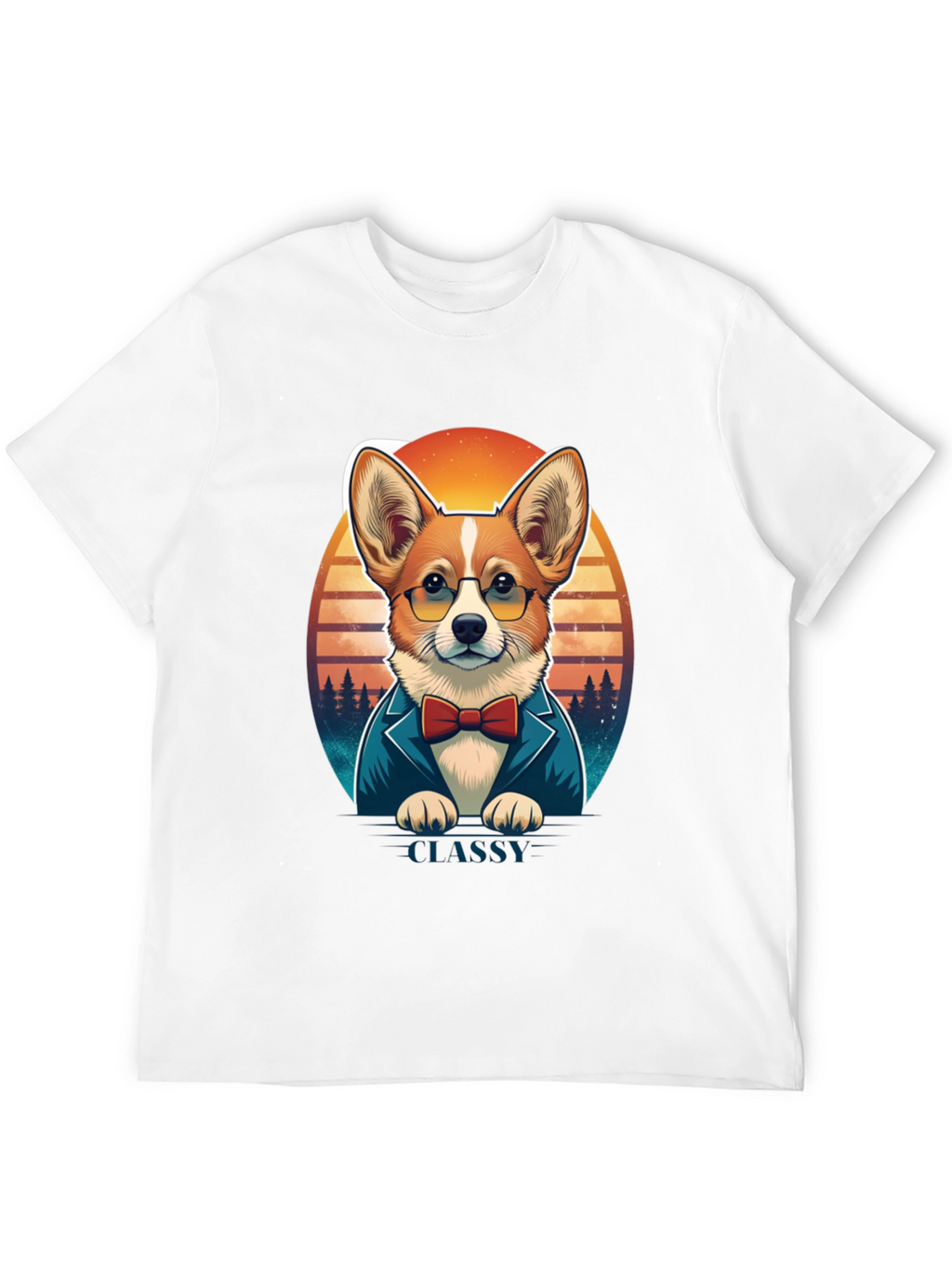 Classy Corgi T-Shirt: Gentleman Dog Design