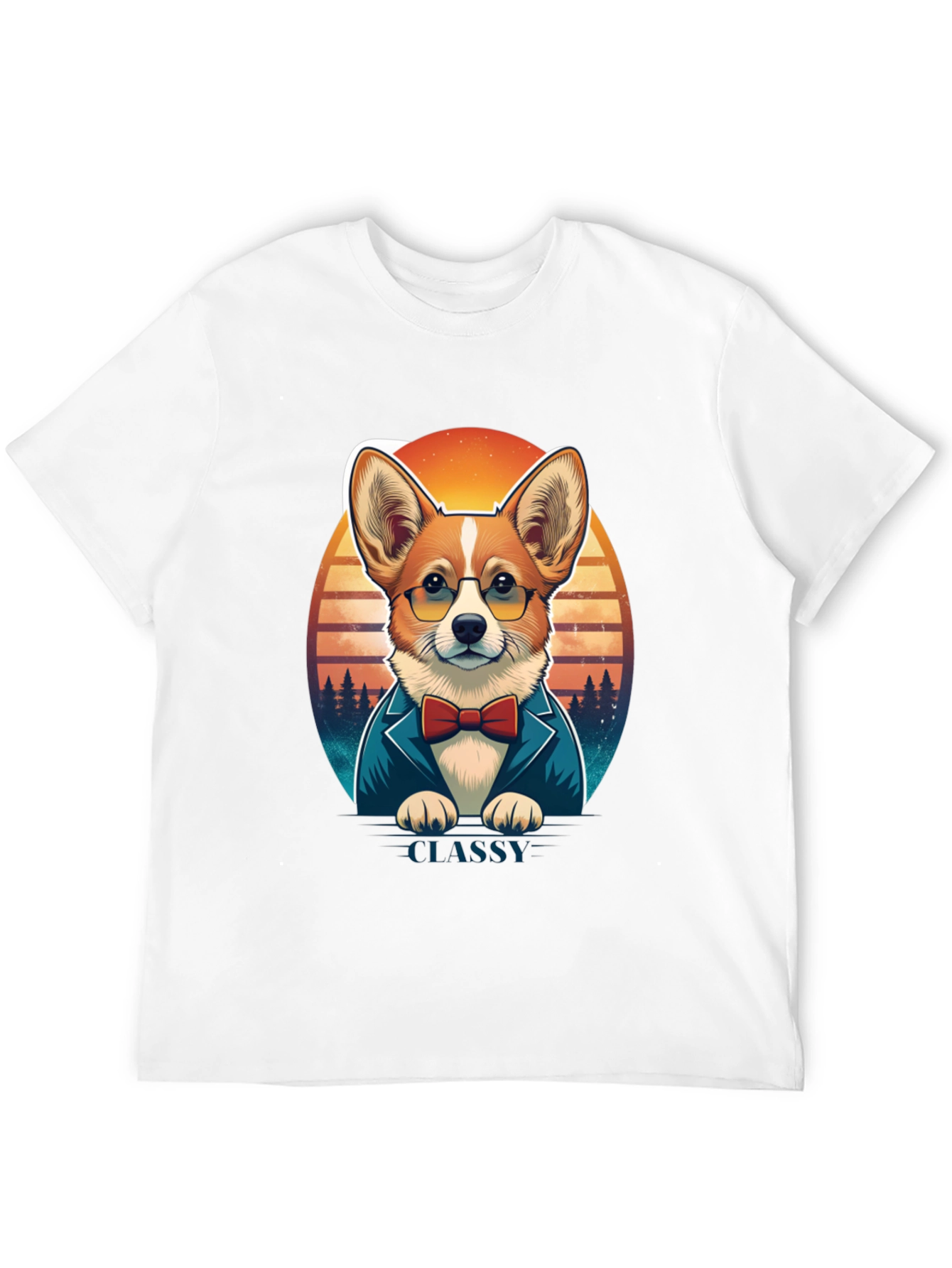 Classy Corgi T-Shirt: Gentleman Dog Design