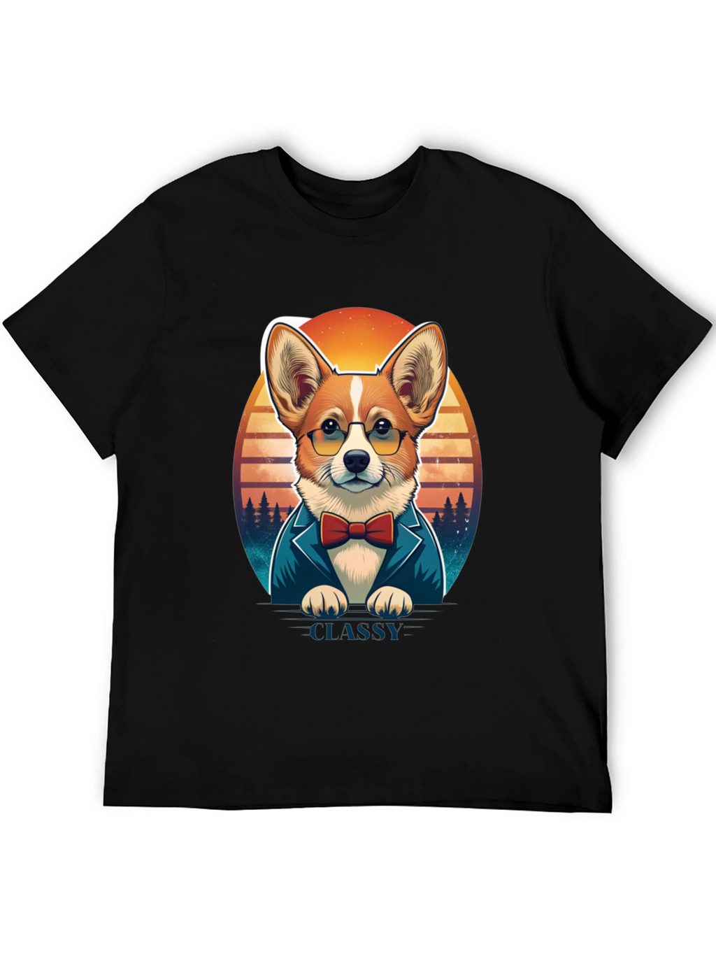 Classy Corgi T-Shirt: Gentleman Dog Design