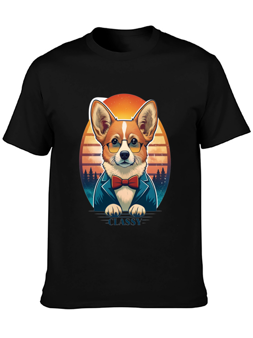 Classy Corgi T-Shirt: Gentleman Dog Design