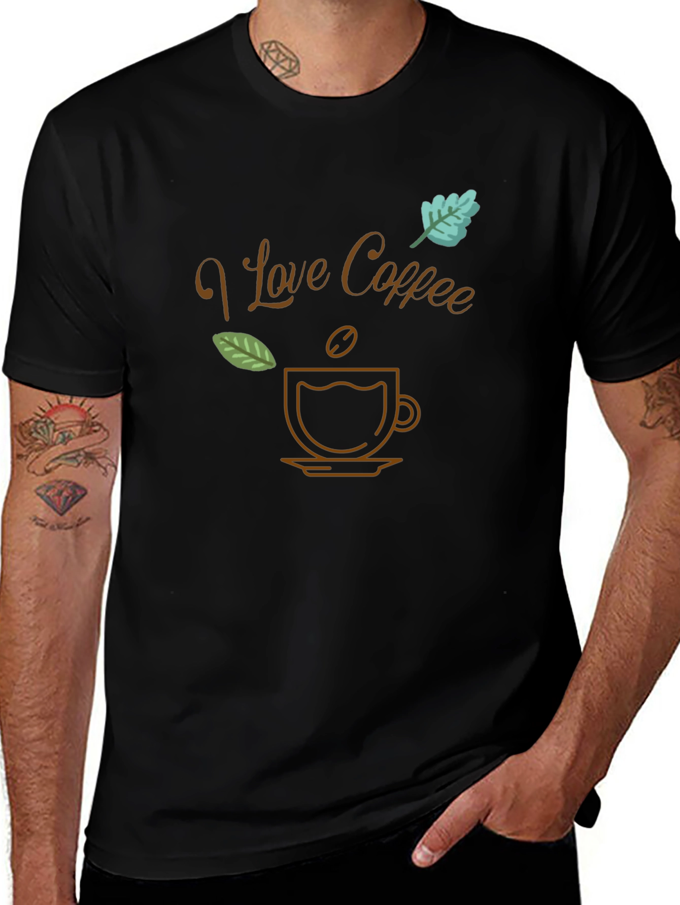 I Love Coffee Black T-Shirt