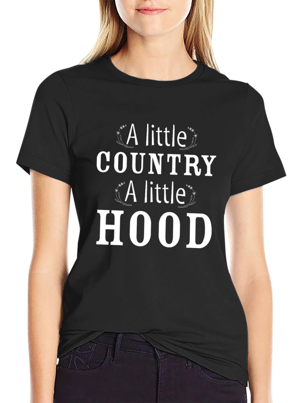 Country Hood Graphic Tee - Stylish Casual Top