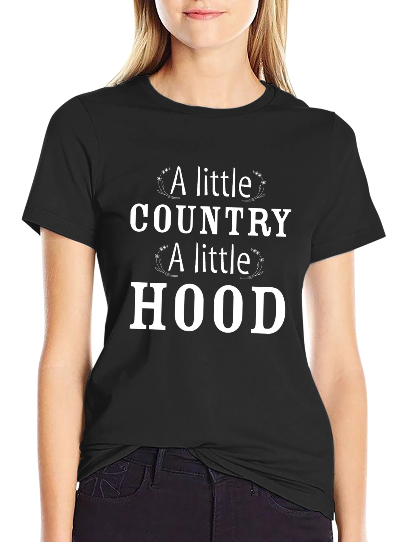 Country Hood Graphic Tee - Stylish Casual Top