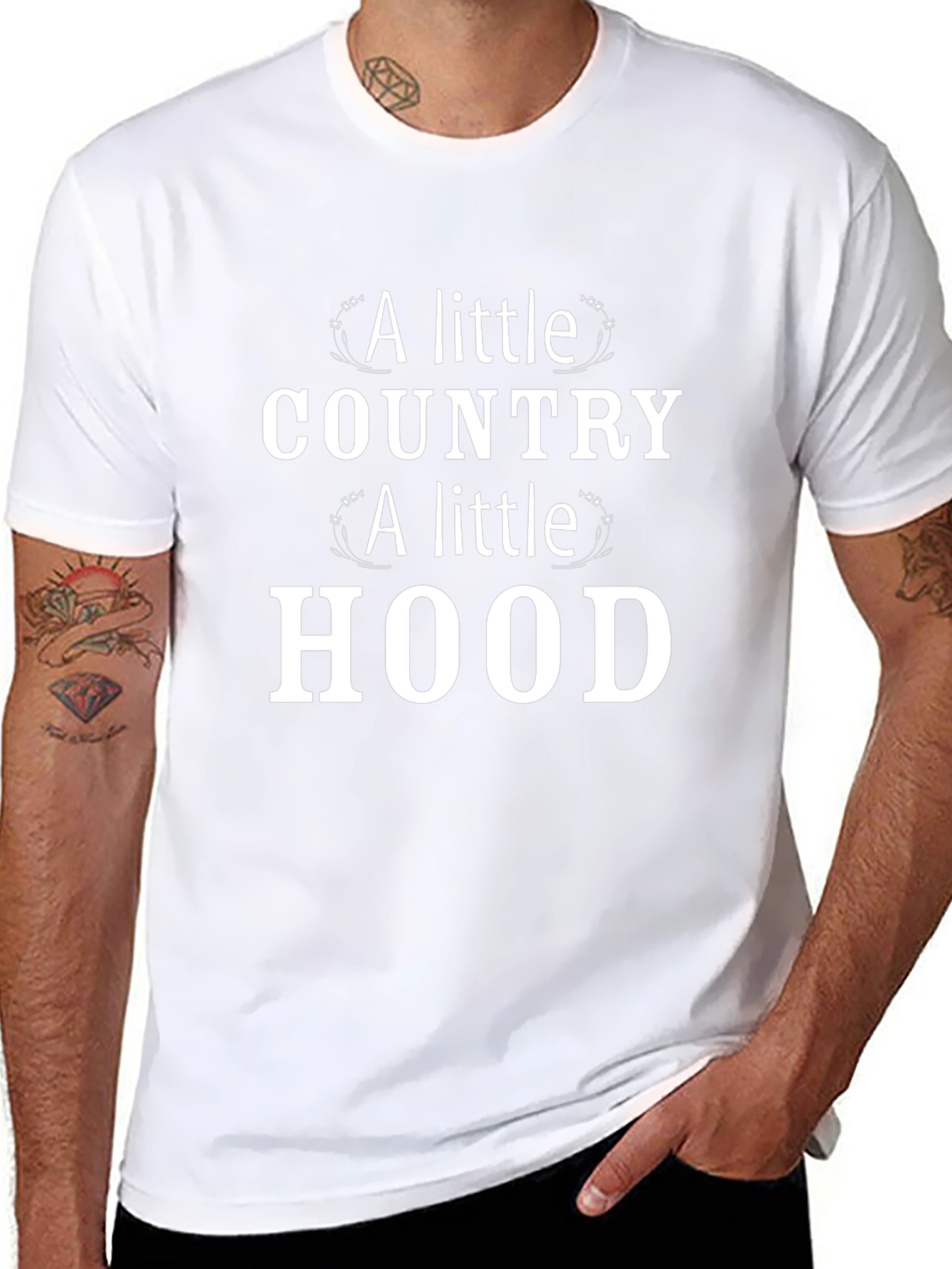 Country Hood Graphic Tee - Stylish Casual Top