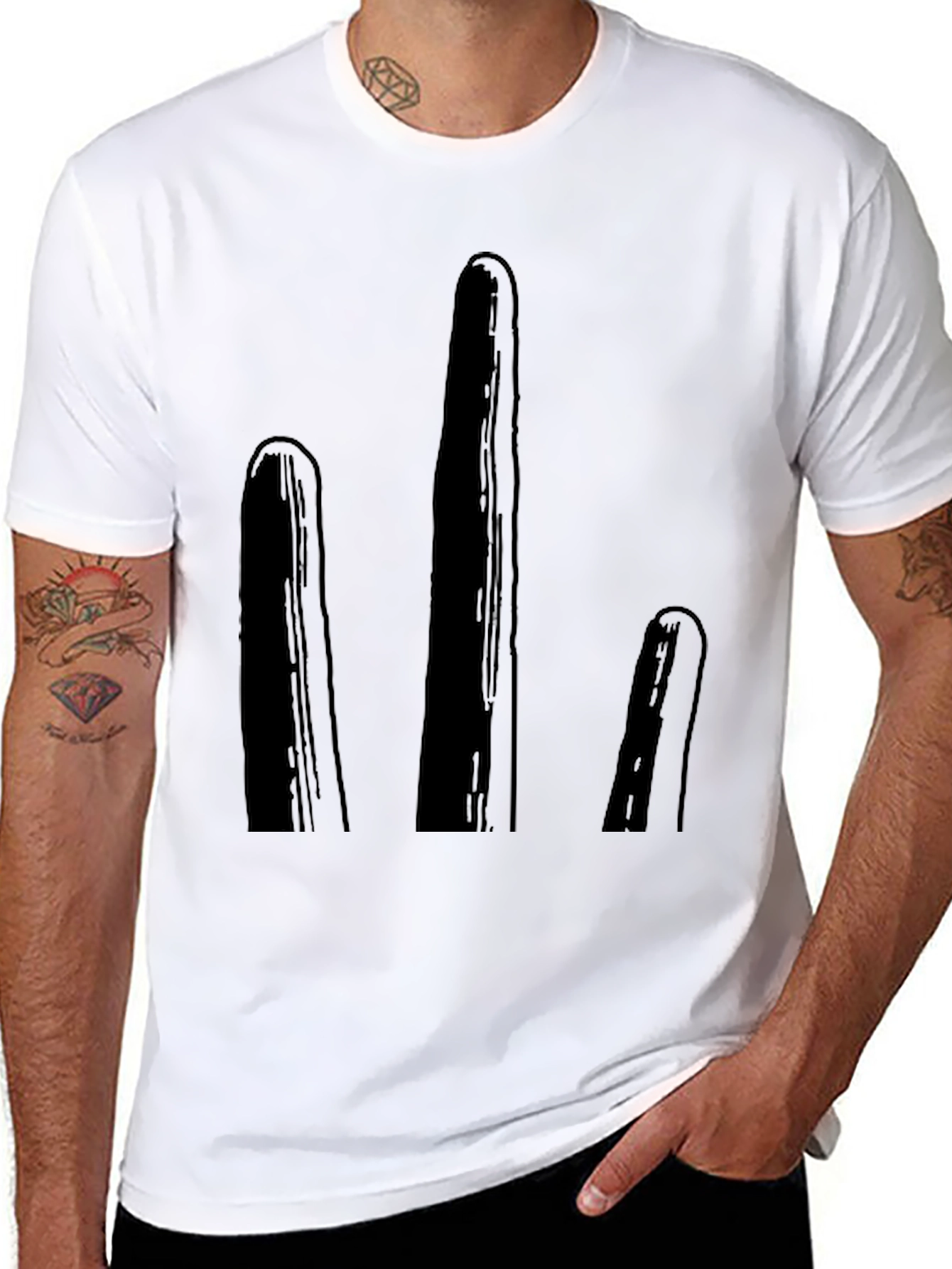 Minimalist Black Cactus T-Shirt