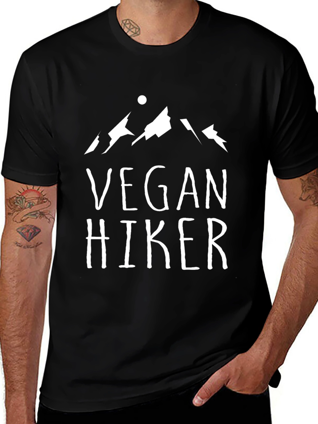 Vegan Hiker T-Shirt - Mountain Graphic Tee