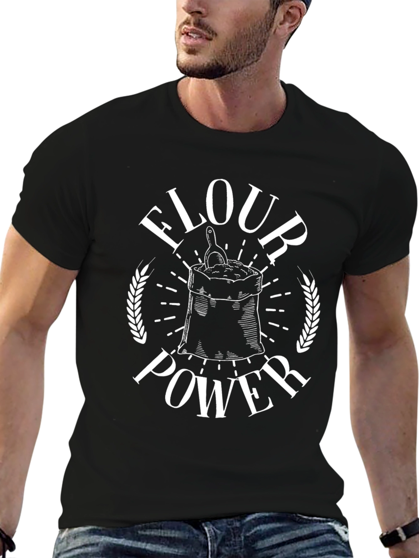 Flour Power Graphic T-Shirt - Baker Gift