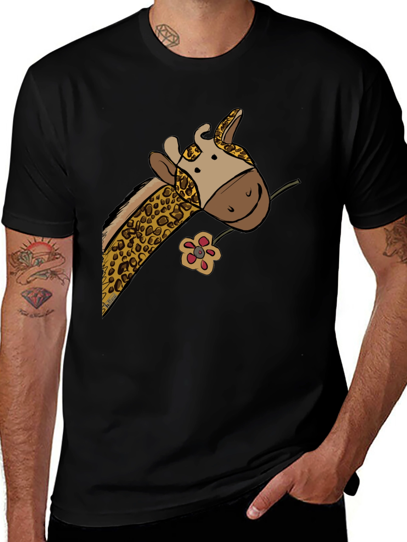 Giraffe Graphic Tee - Unique Animal Print T-Shirt