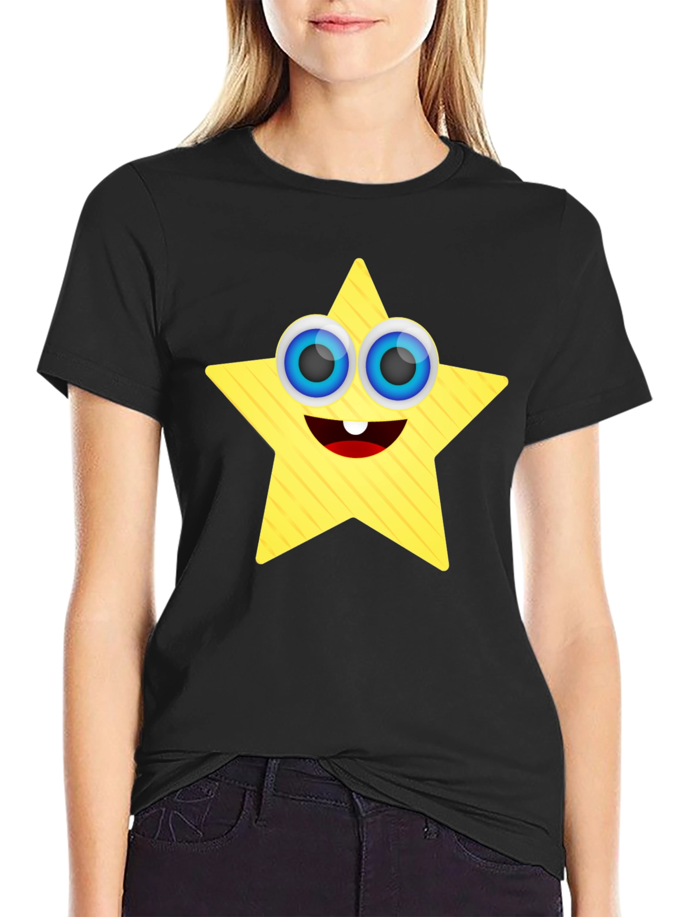 Star Character Black T-Shirt