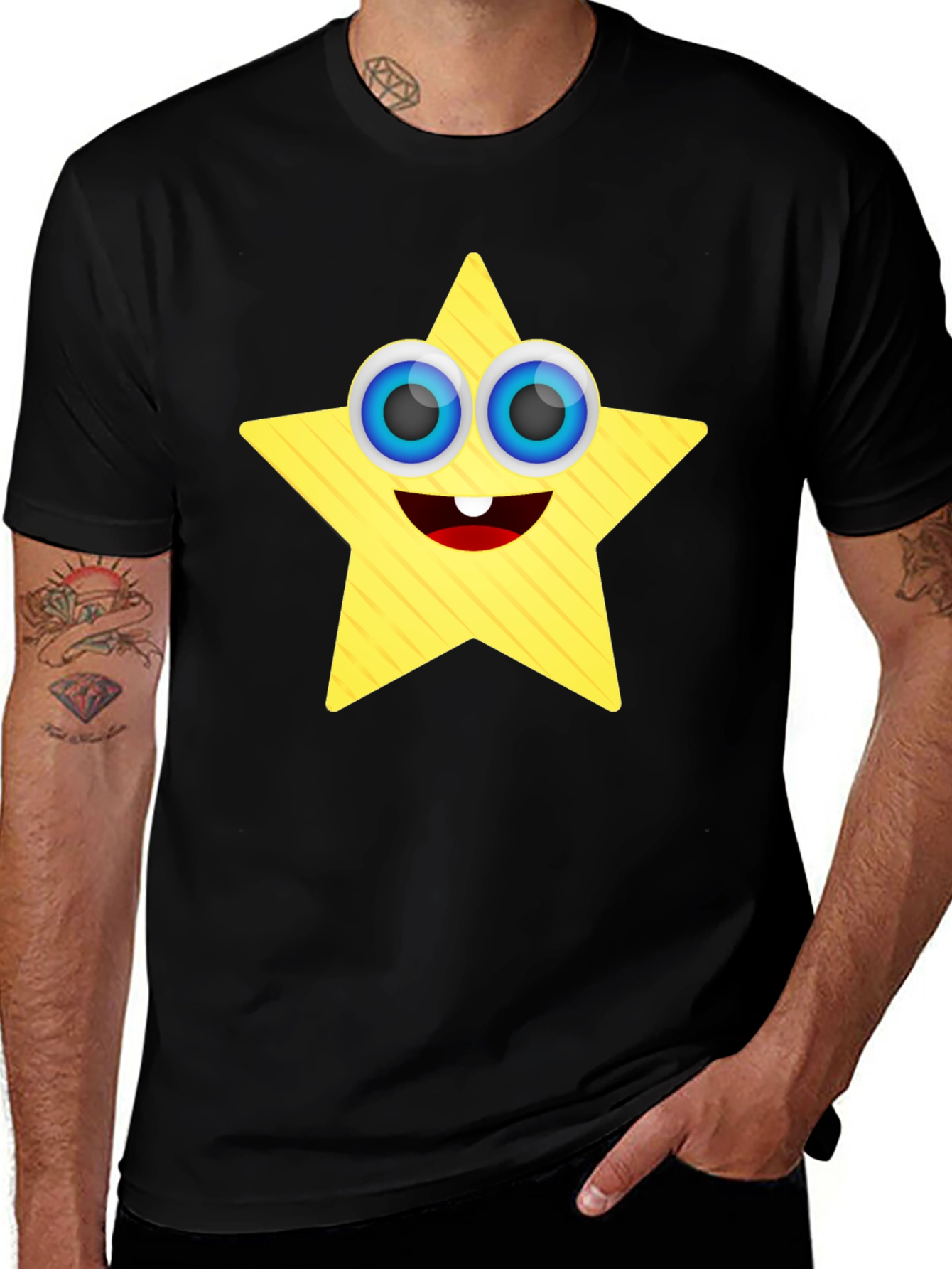 Star Character Black T-Shirt