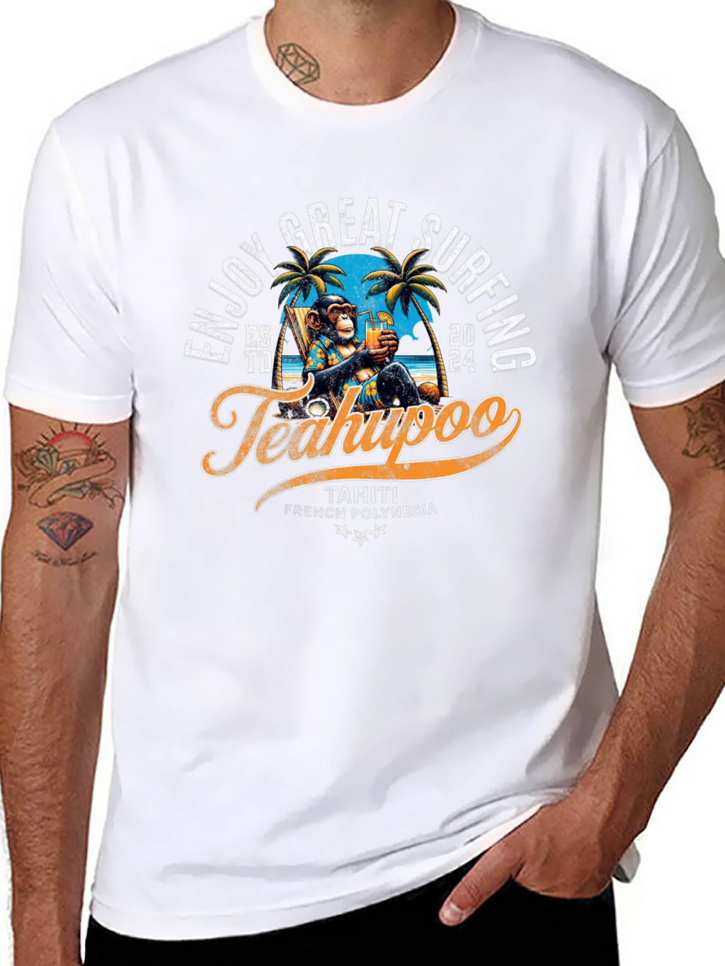 Teahupoo Surfing Tee