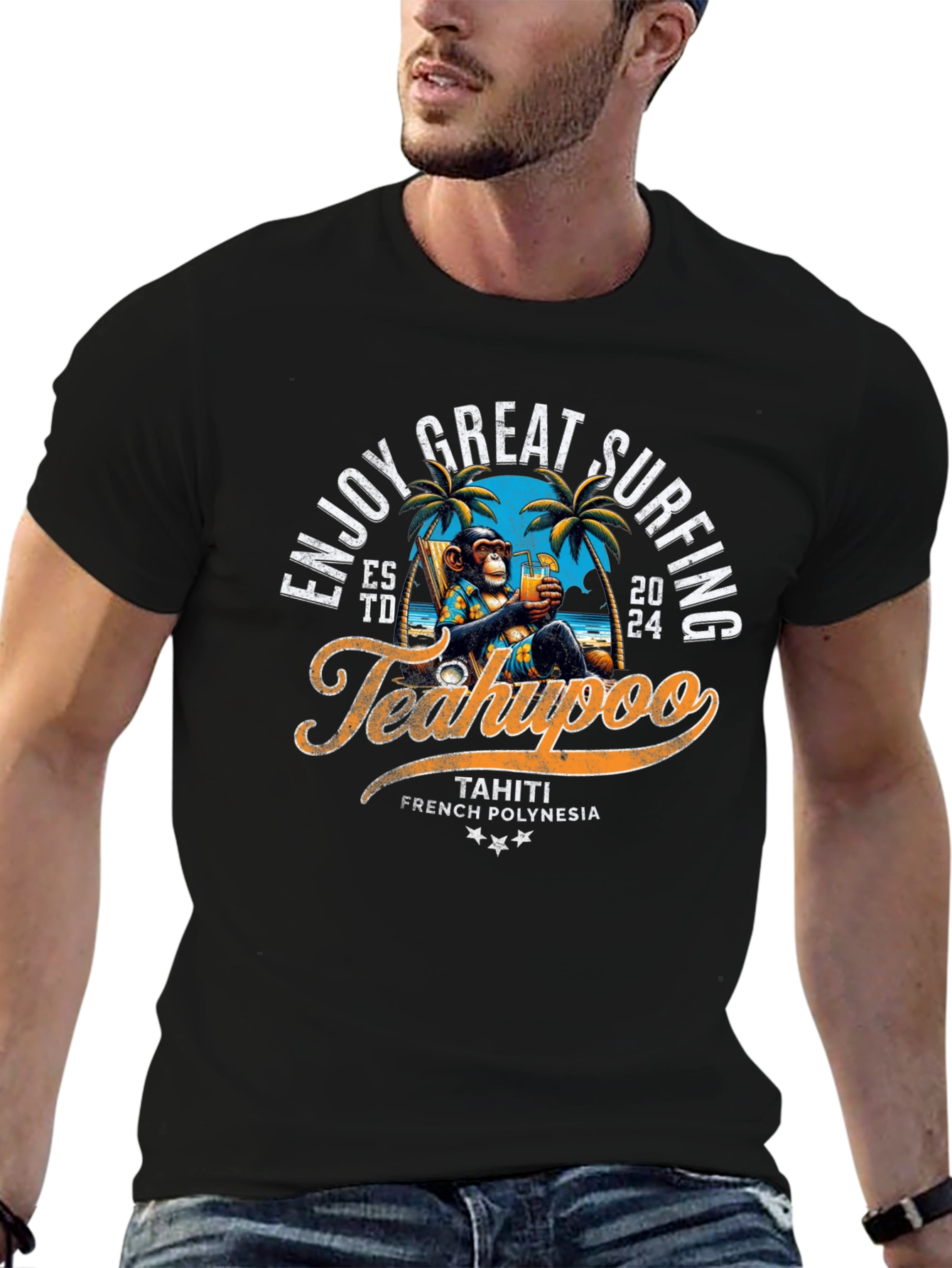 Teahupoo Surfing Tee