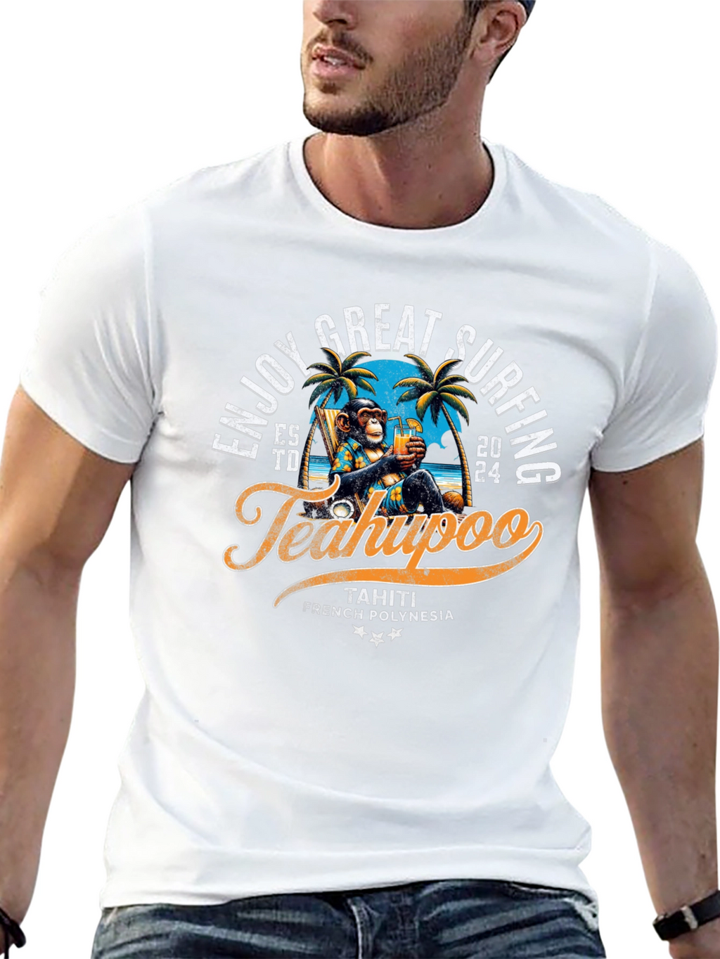 Teahupoo Surfing Tee