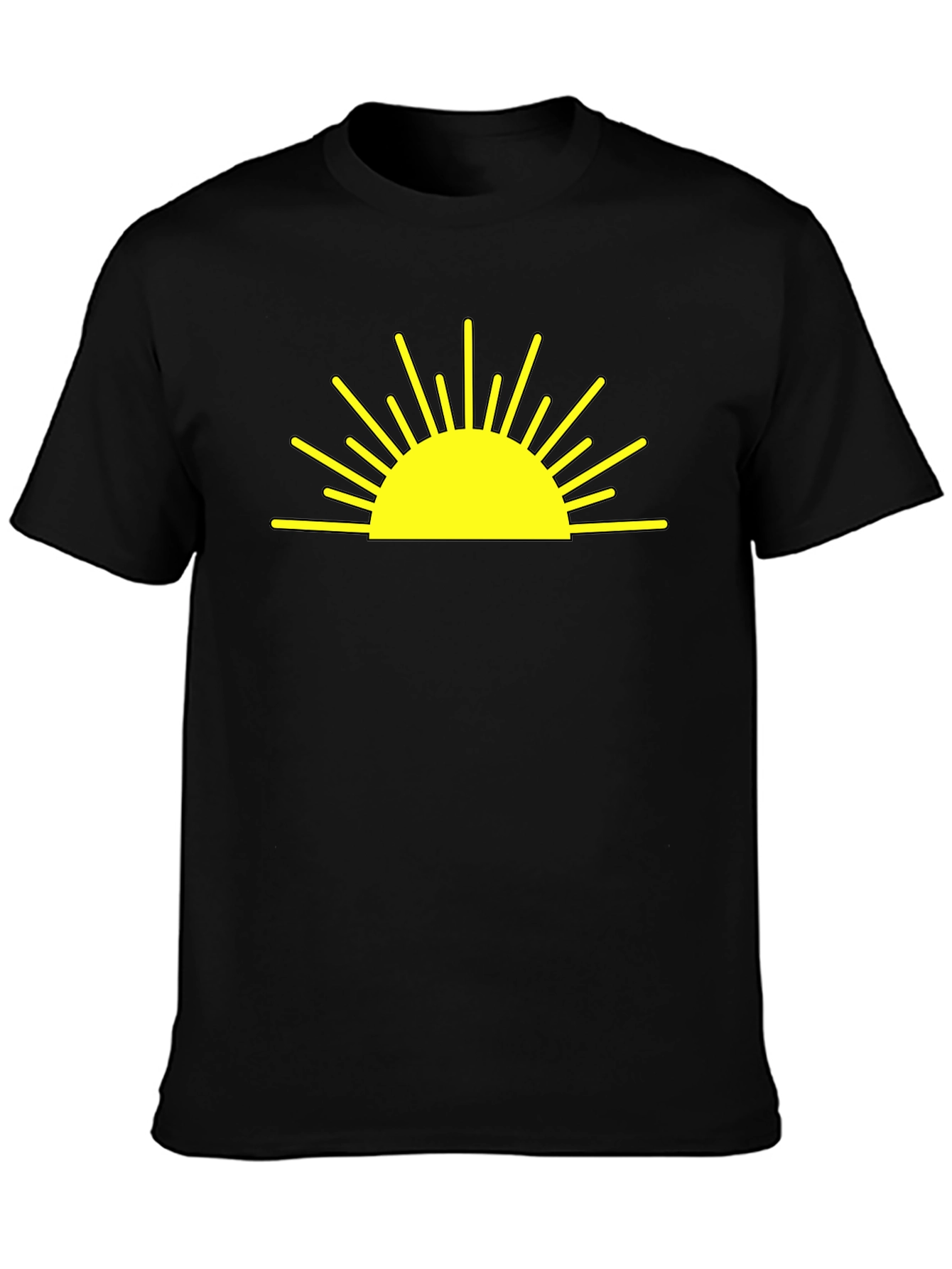Sunrise Graphic Tee - Black Cotton Blend