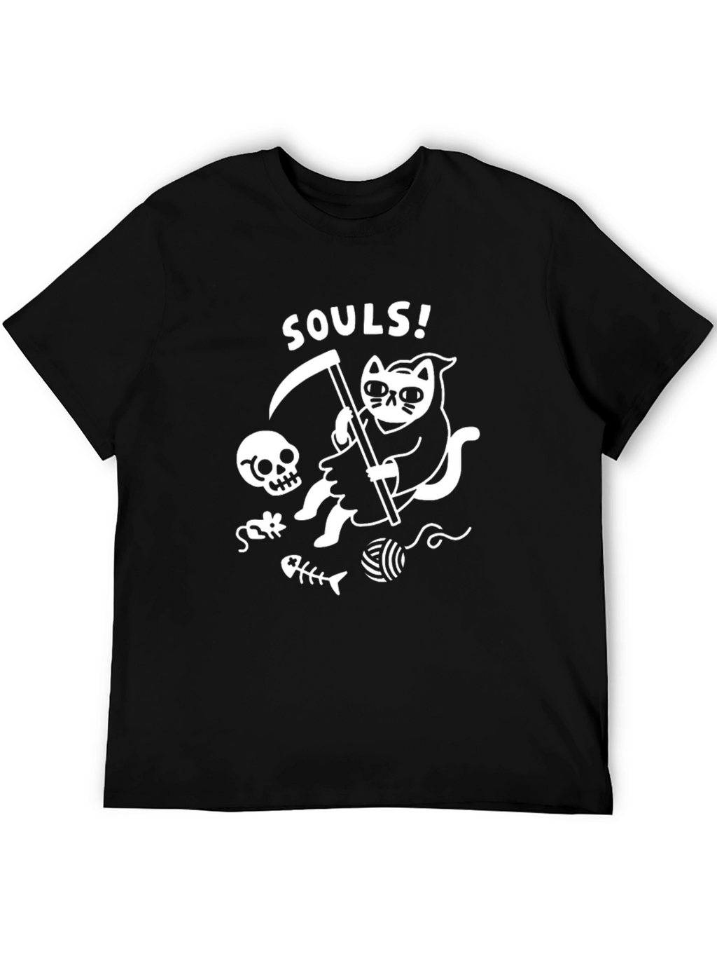 Grim Reaper Cat T-Shirt - Funny Souls Tee