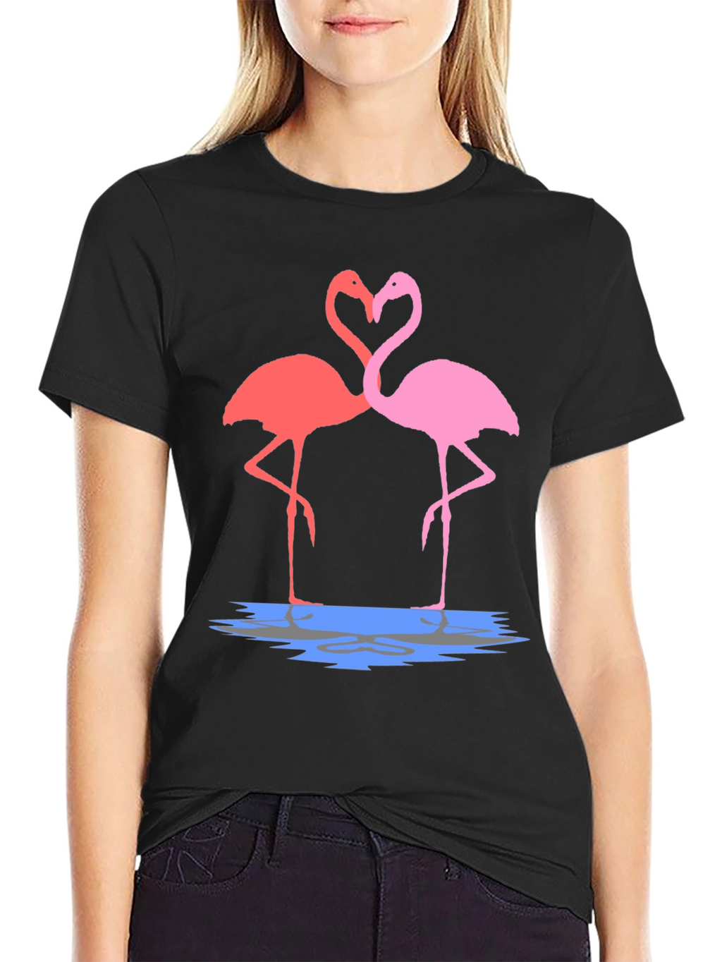 Flamingo Love Graphic Tee - Trendy Unisex T-Shirt