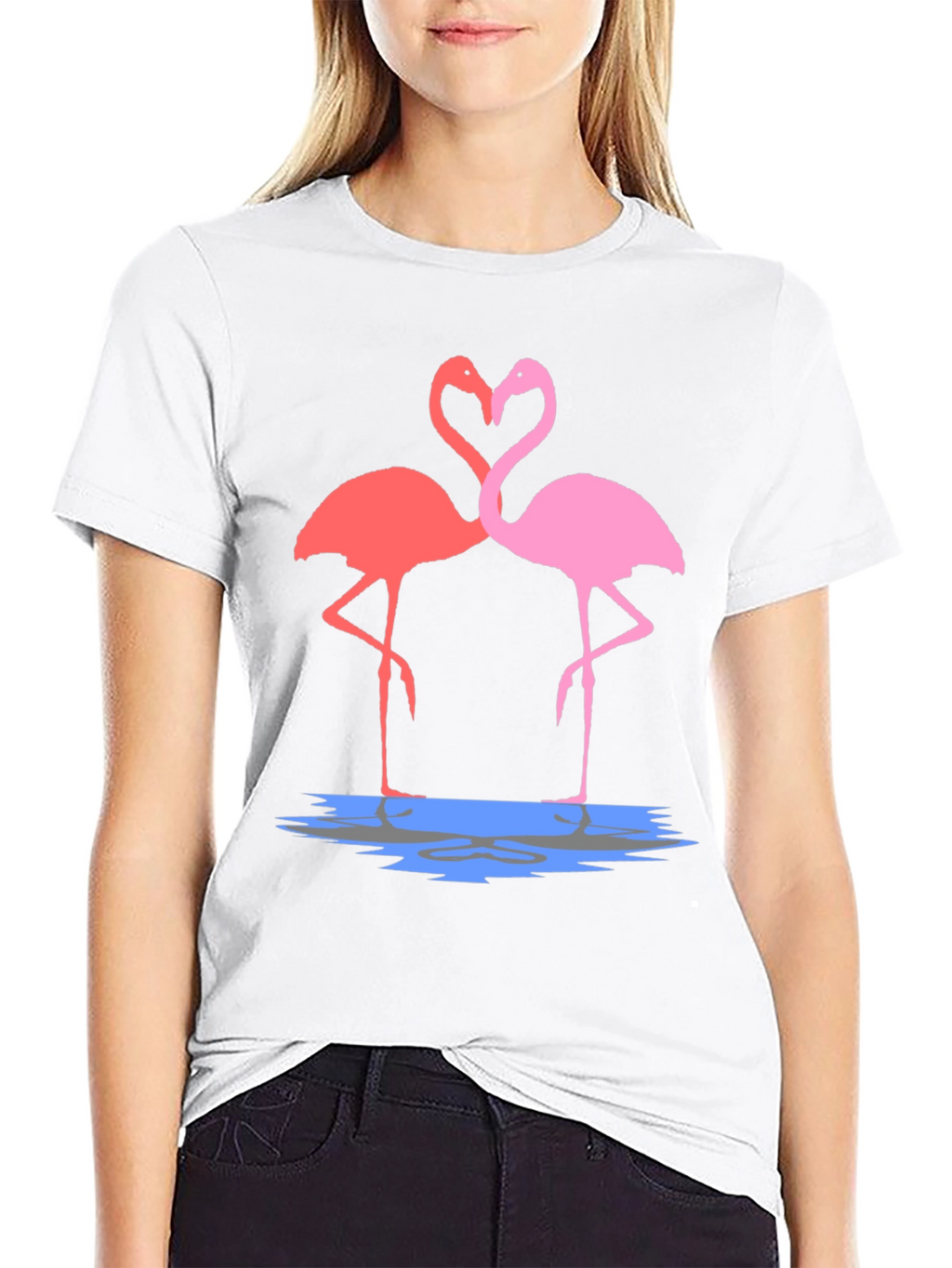 Flamingo Love Graphic Tee - Trendy Unisex T-Shirt