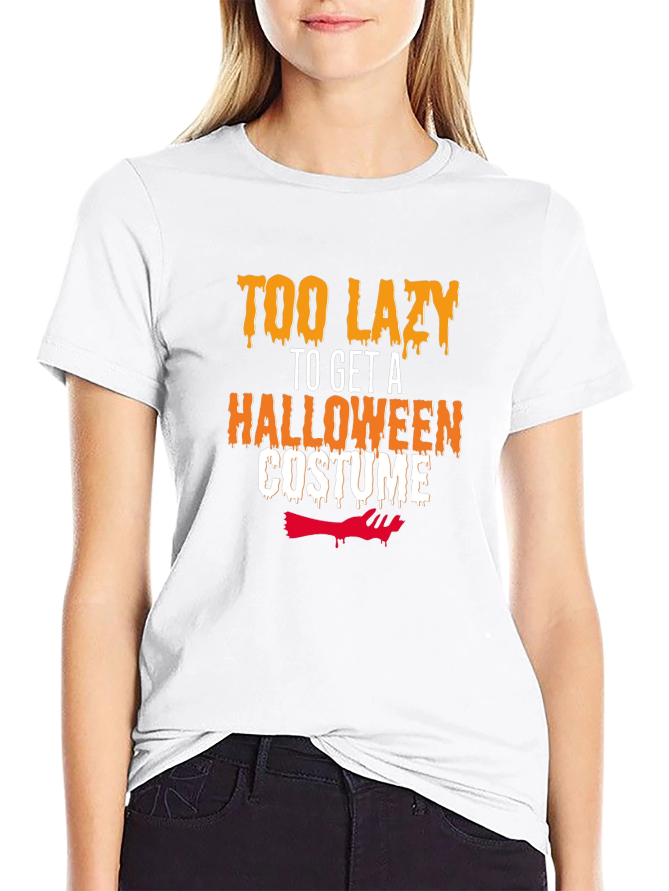 Lazy Halloween Costume T-Shirt - Funny Graphic Tee