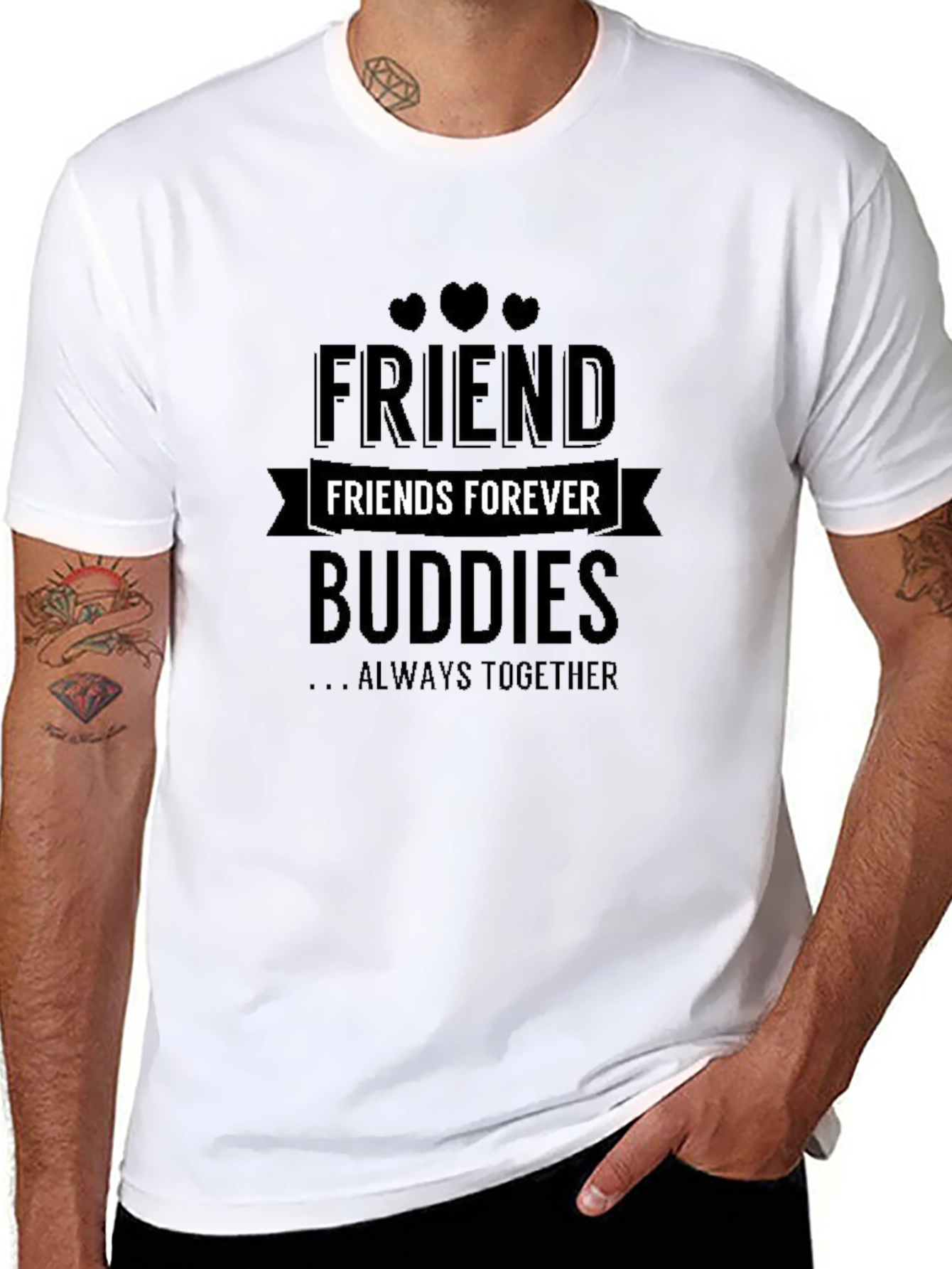 Friends Forever Black T-Shirt