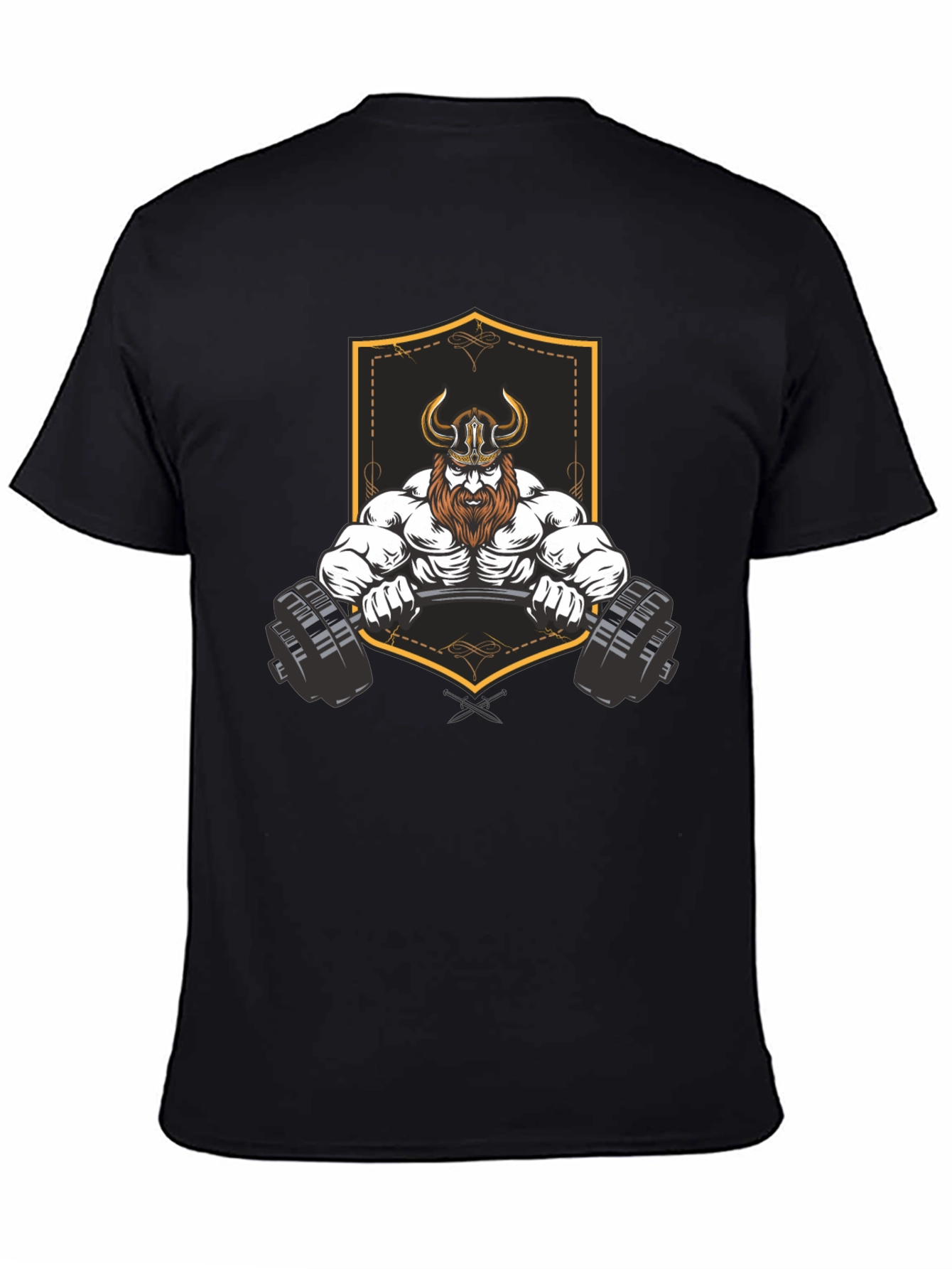 Viking Gym Lift Black Graphic T-Shirt
