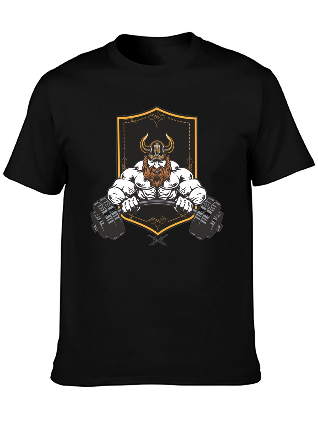 Viking Gym Lift Black Graphic T-Shirt