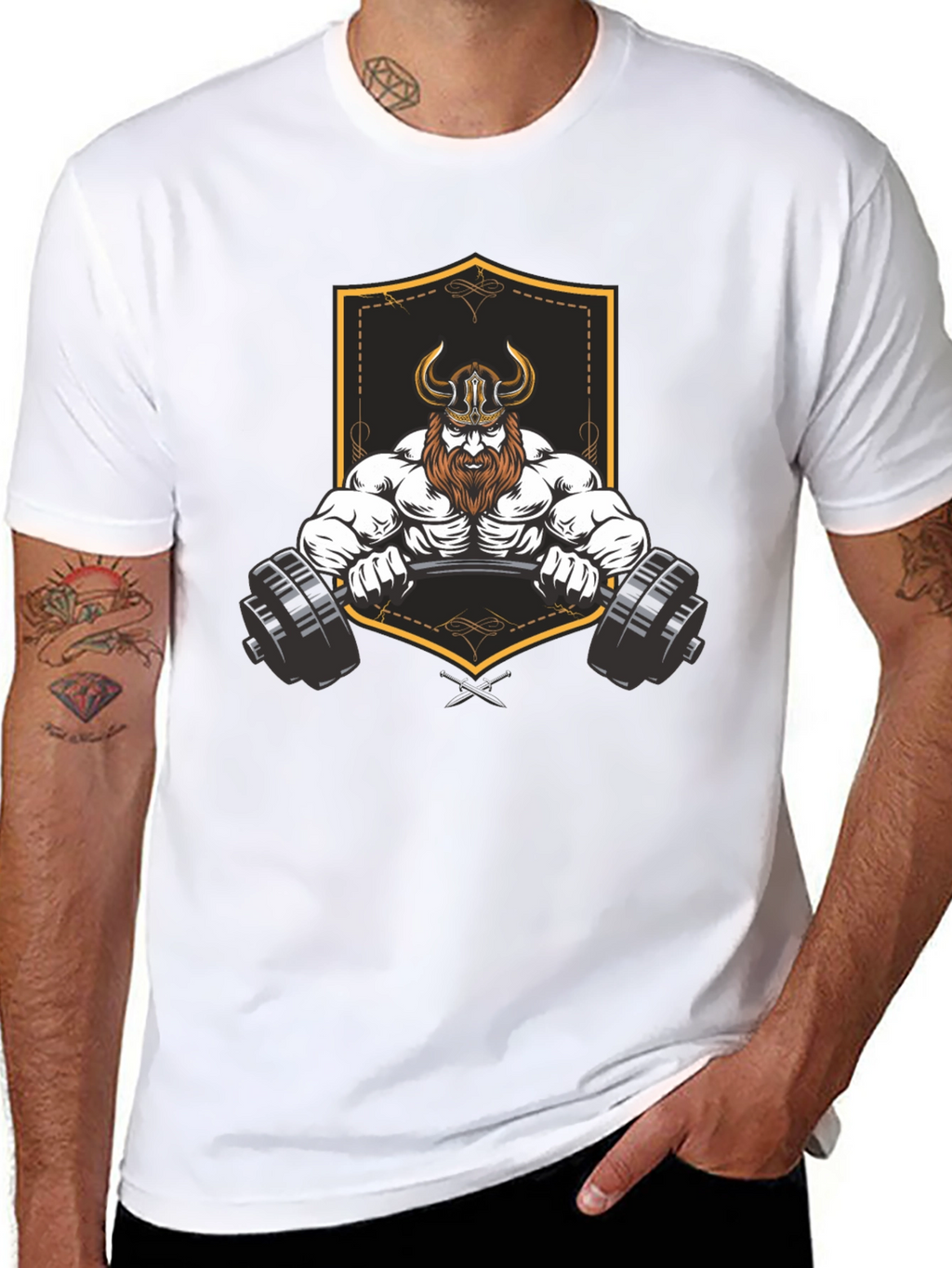 Viking Gym Lift Black Graphic T-Shirt
