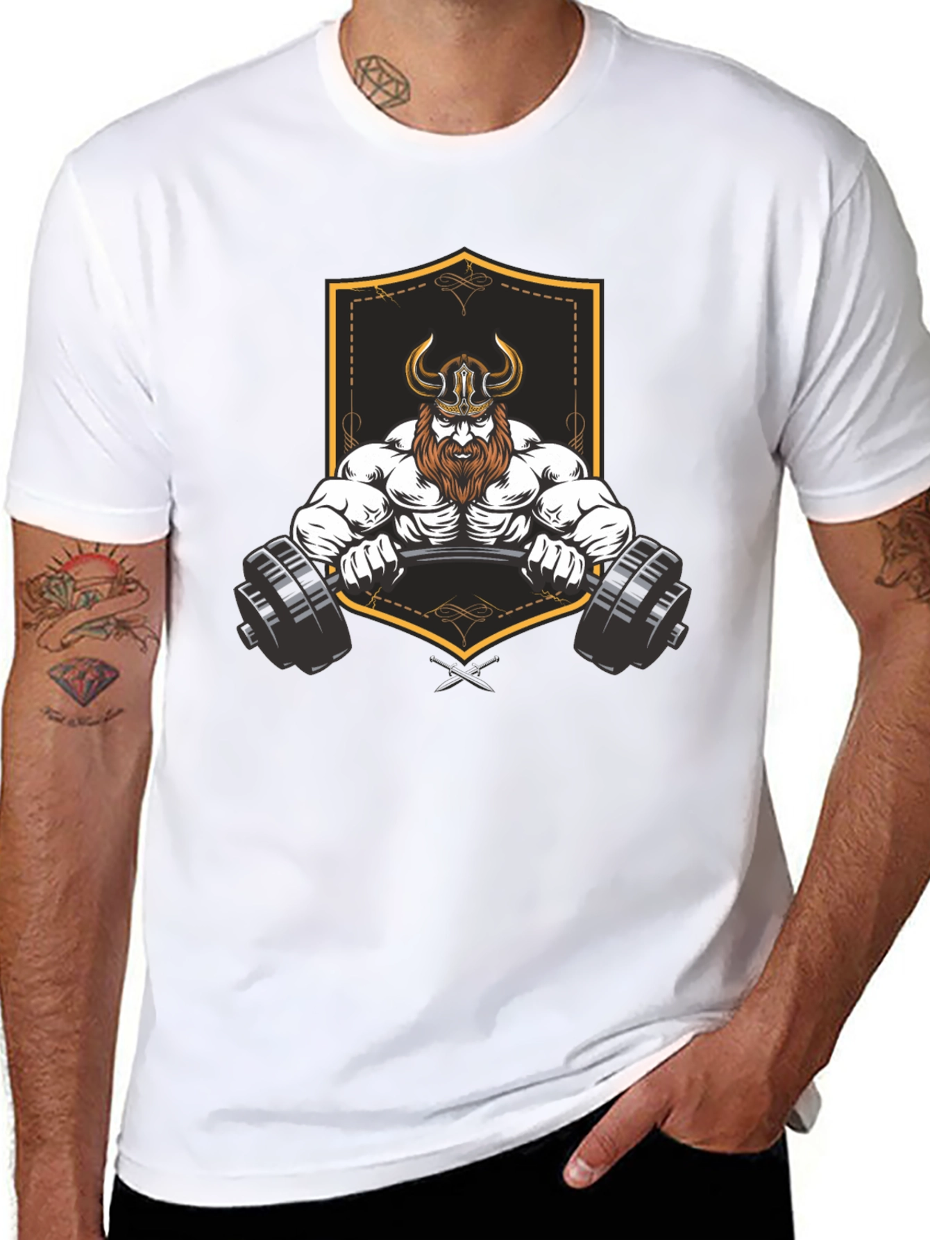 Viking Gym Lift Black Graphic T-Shirt