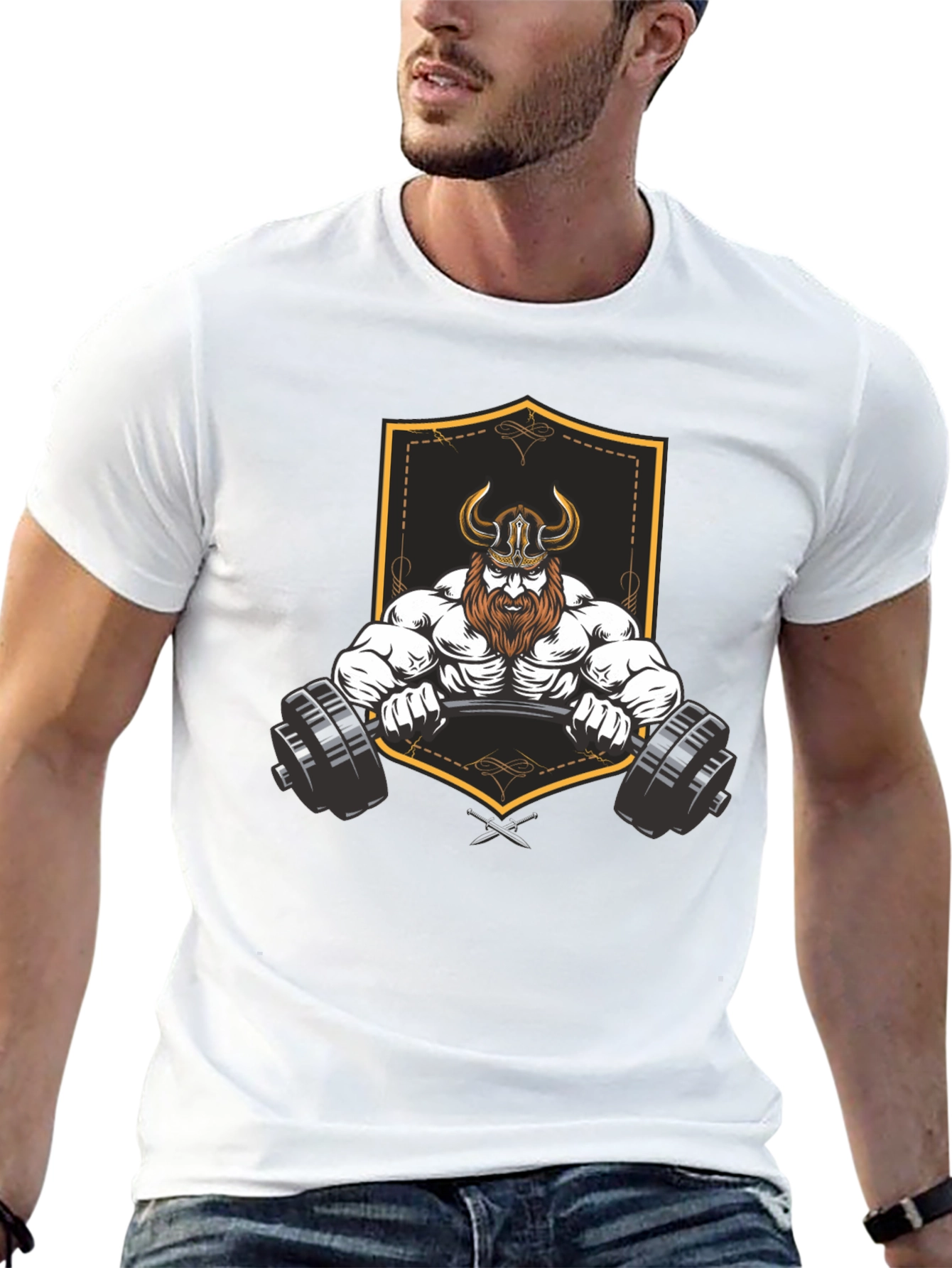 Viking Gym Lift Black Graphic T-Shirt