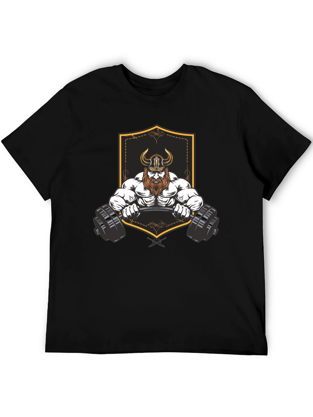Viking Gym Lift Black Graphic T-Shirt