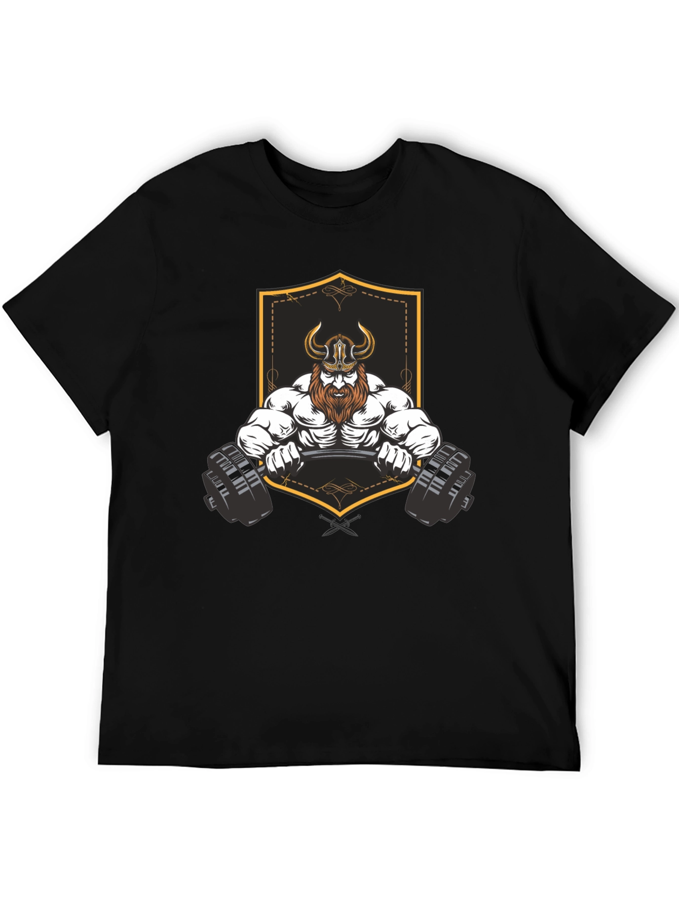 Viking Gym Lift Black Graphic T-Shirt