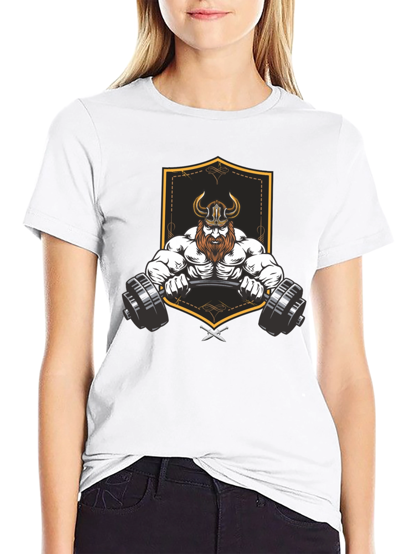 Viking Gym Lift Black Graphic T-Shirt