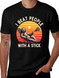 Sloth Lacrosse T-Shirt: I Beat People With a Stick!