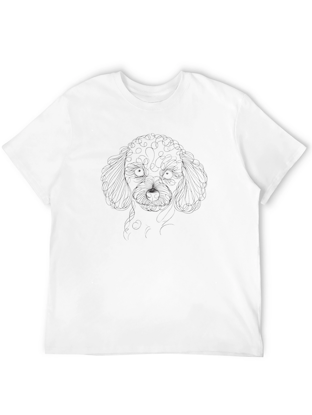 Black Poodle Sketch T-Shirt