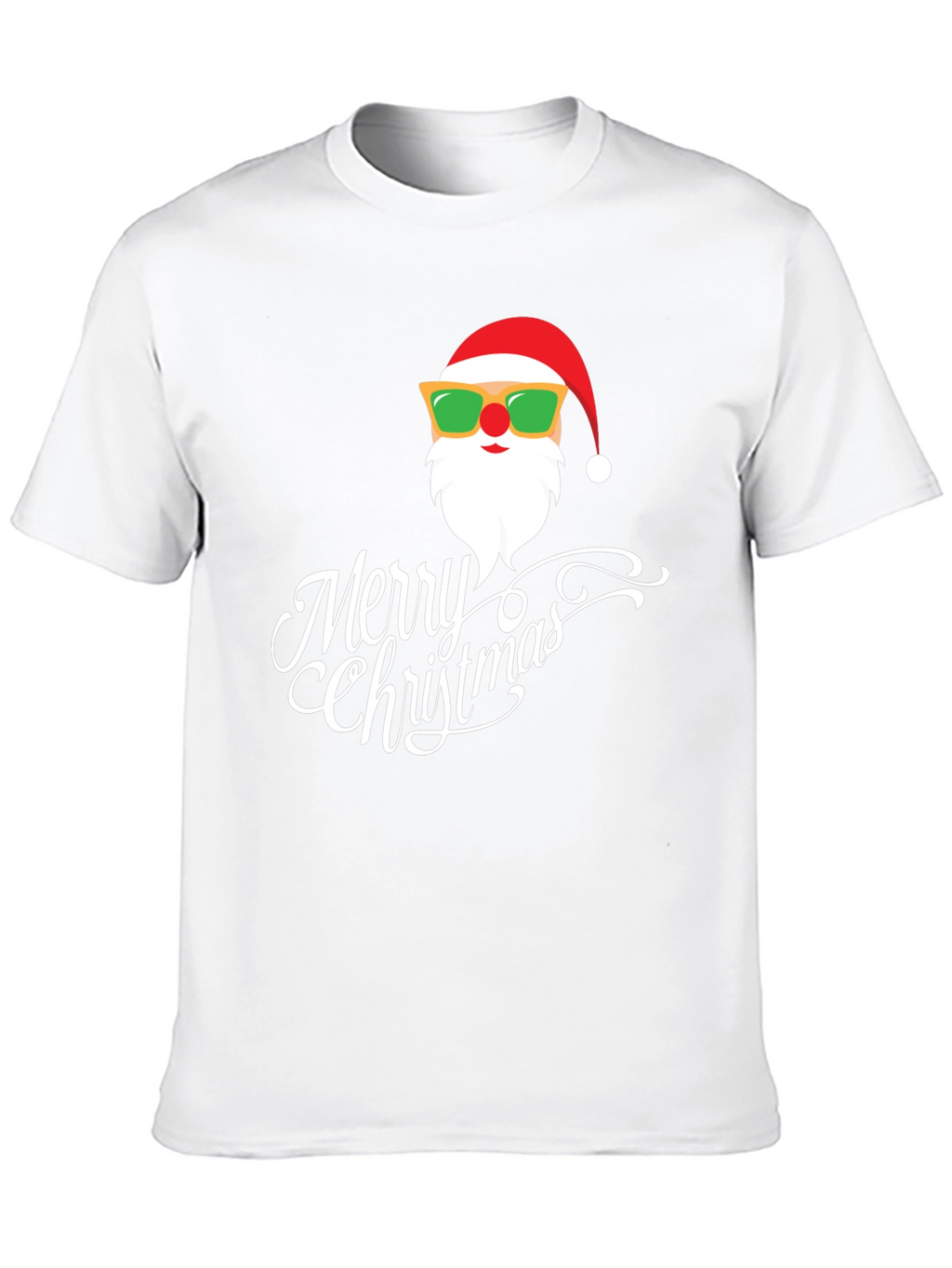 Cool Santa Merry Christmas Black T-Shirt
