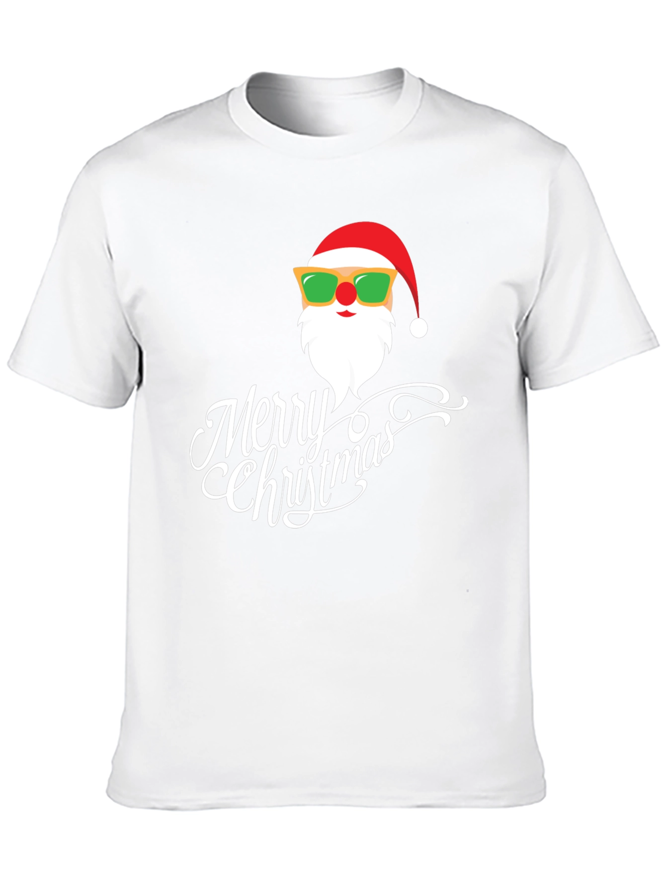 Cool Santa Merry Christmas Black T-Shirt