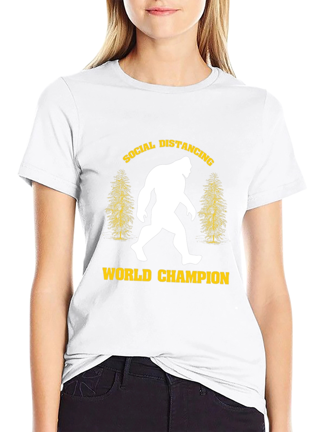 Social Distancing World Champion Bigfoot T-Shirt