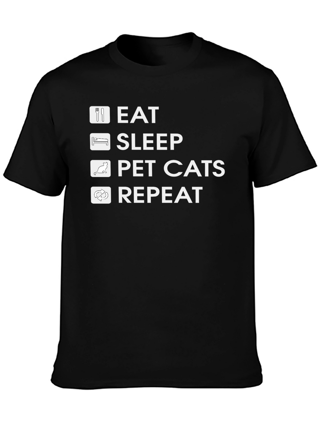 Eat Sleep Pet Cats Repeat T-Shirt